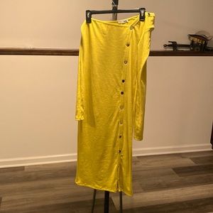 XL Fashion Nova Long Sleeve Yellow Dress